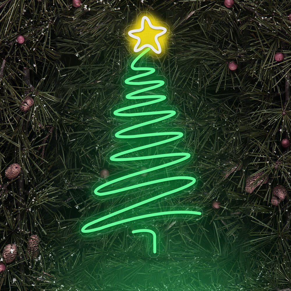 Luminous Christmas Tree LED Neon Sign – Modern Acrylic Wall Art