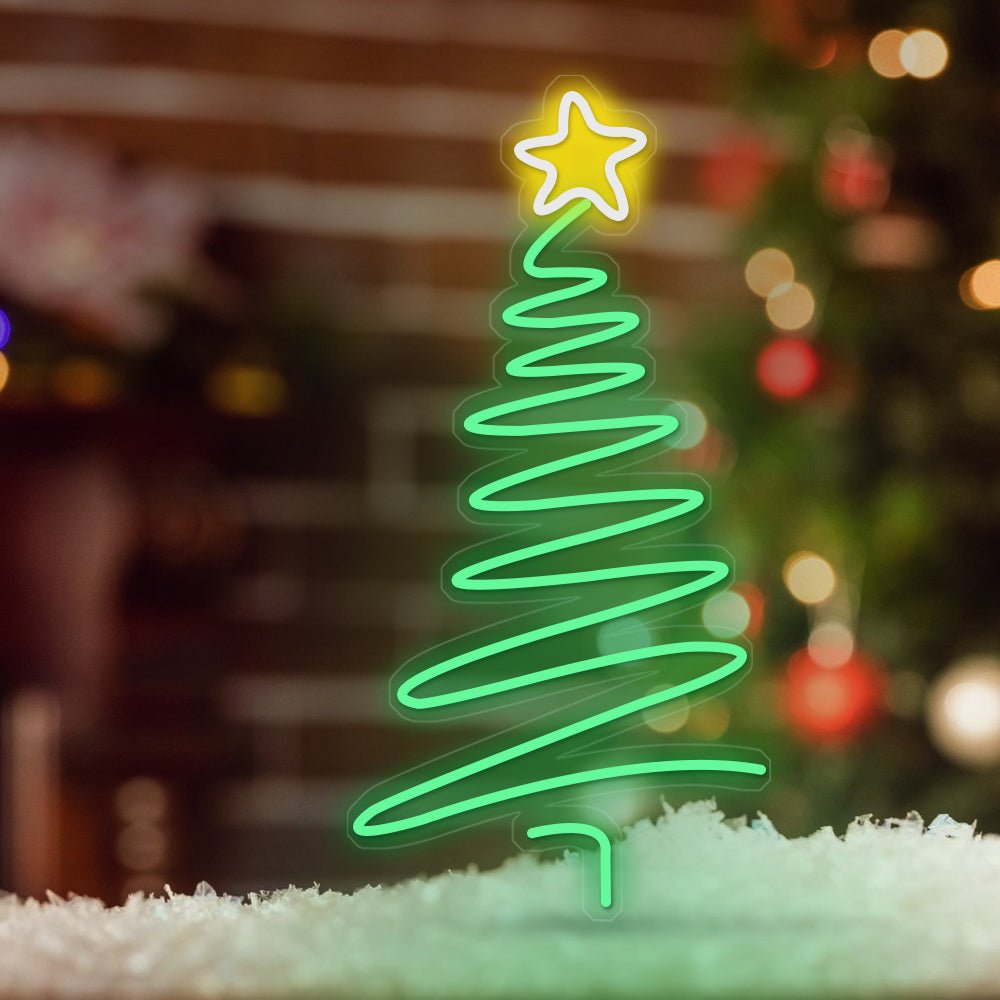 Luminous Christmas Tree LED Neon Sign – Modern Acrylic Wall Art