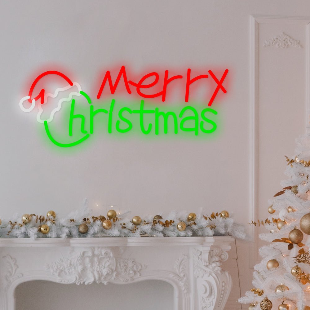 Luminous Merry Christmas LED Neon Sign – Acrylic Holiday Light Art