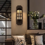 Retro Telephone Booth Iron and Glass LED Wall Sconce for Hallways and Bedrooms