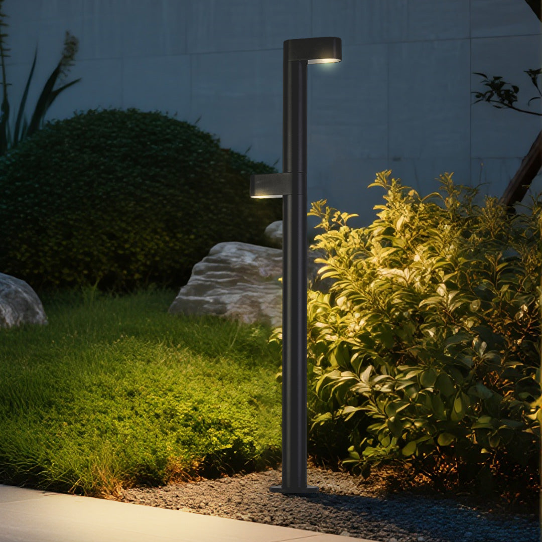 Modern Outdoor Bollard Light – Waterproof LED Pathway Luminaire in Black