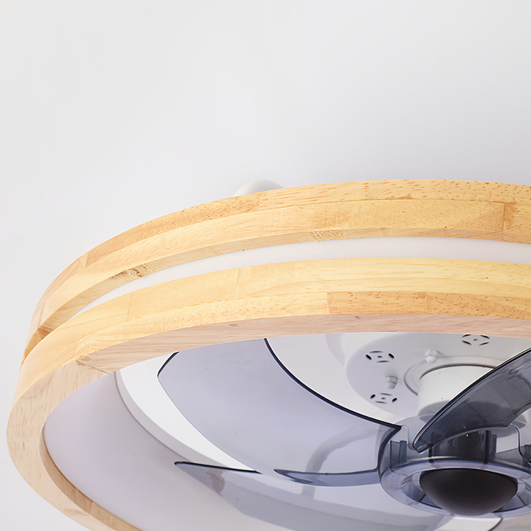 Aria Five-Blade Wood Ceiling Fan with Dimmable LED Light