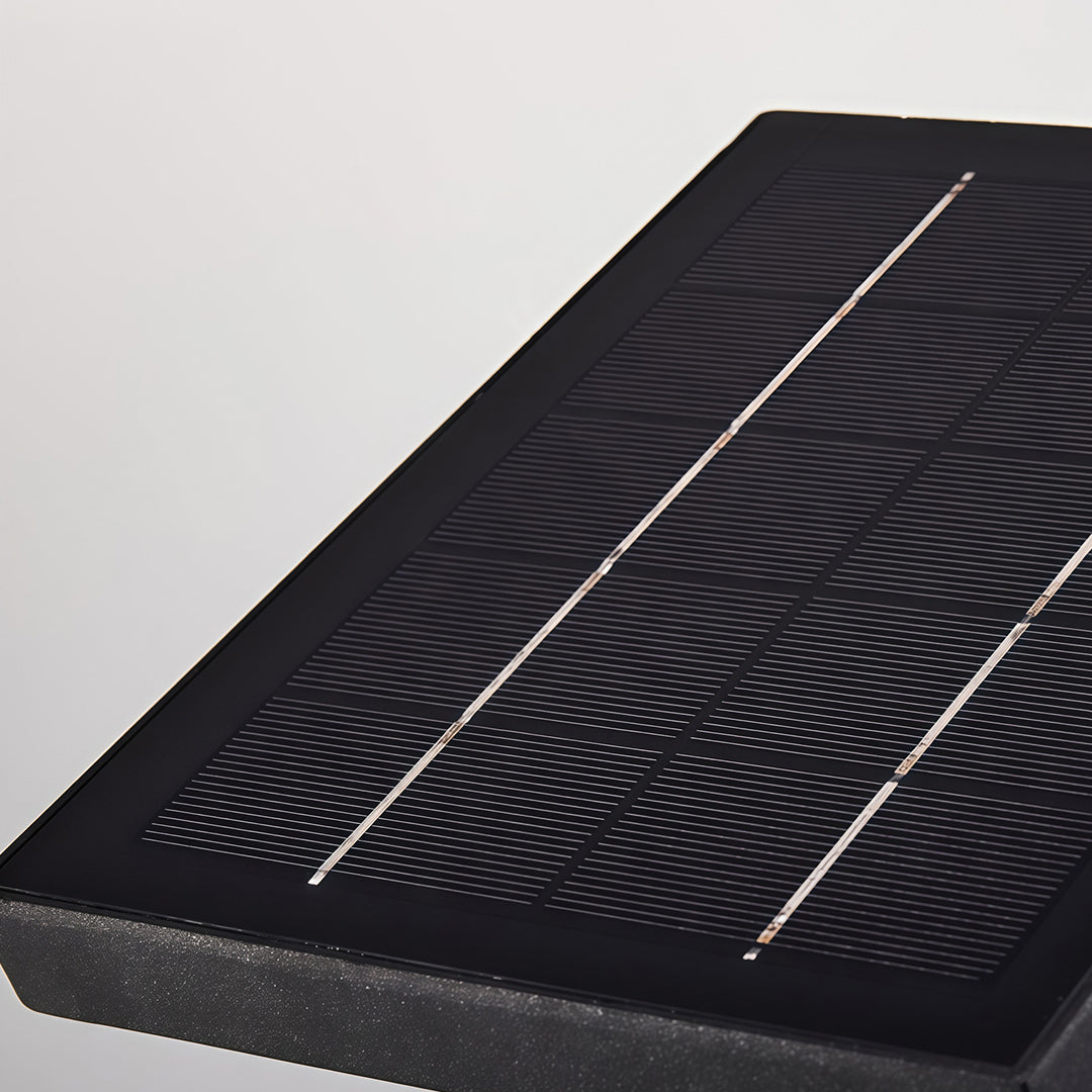 Aria Solar Wall Sconce — Modern Outdoor Lighting in Black Aluminum