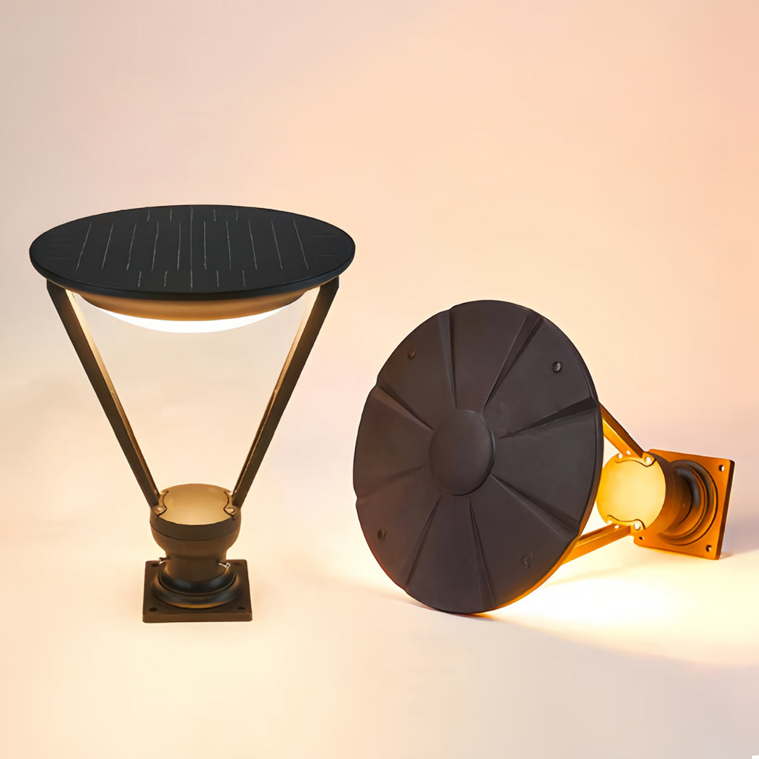 Vintage-Inspired Outdoor Pillar Lights with Dual Power Options