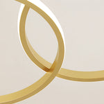 Nordic Gold Linear LED Chandelier with Adjustable Hanging Height