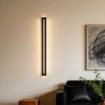 Linear LED Wall Sconce in Black Iron with Acrylic Diffuser