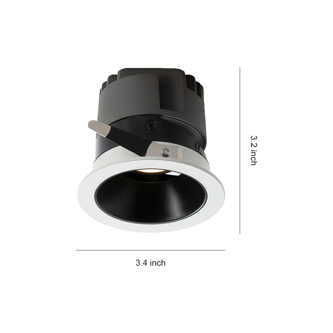 LED Recessed Spotlights with Anti-Glare Deep Cup, 3000K-6000K, Die-Cast Aluminum