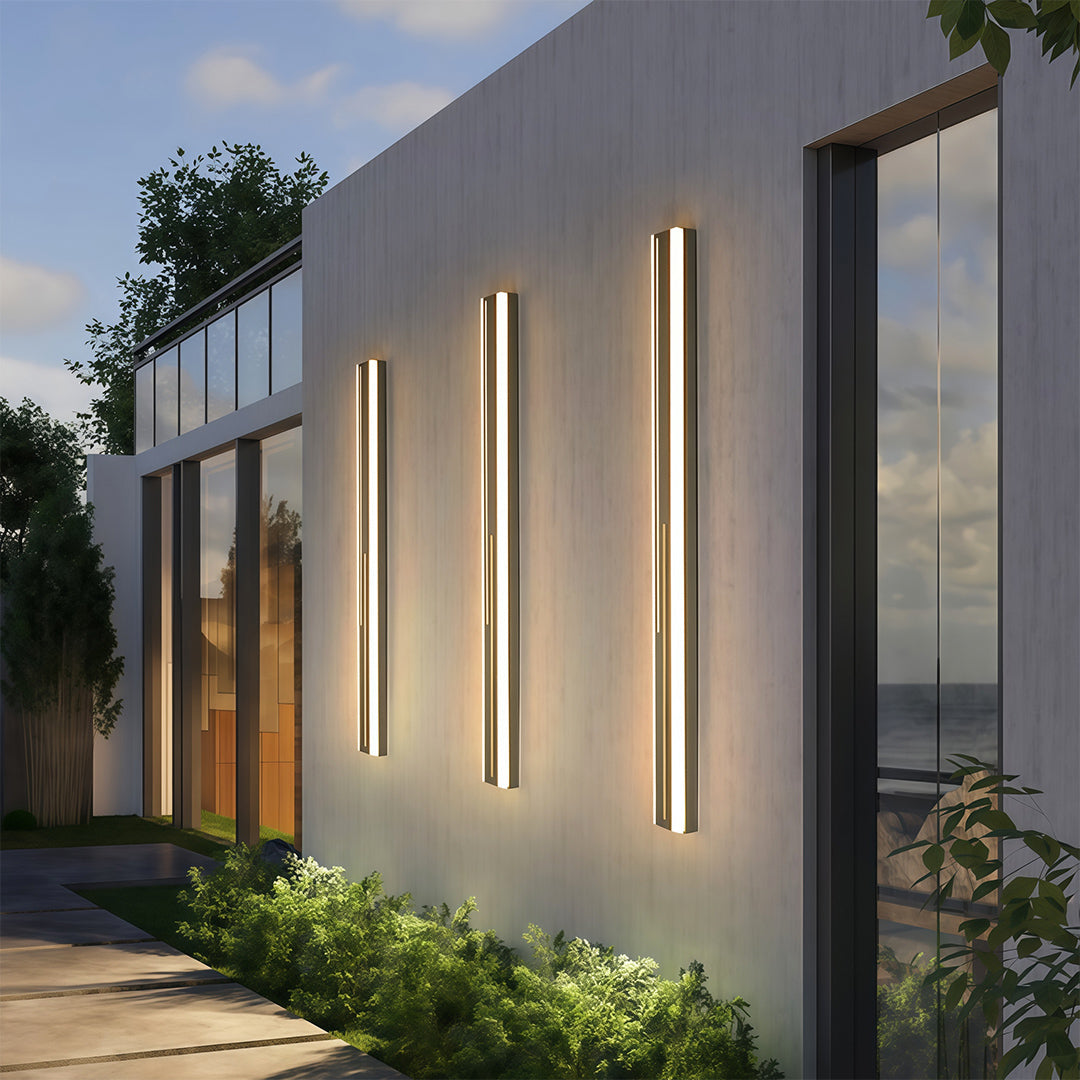 Linear Outdoor Wall Sconce with Dimmable LED Light