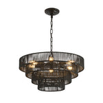 Zen-Inspired Japanese Chandelier with Natural Jute Rope – 6 or 8 Lights