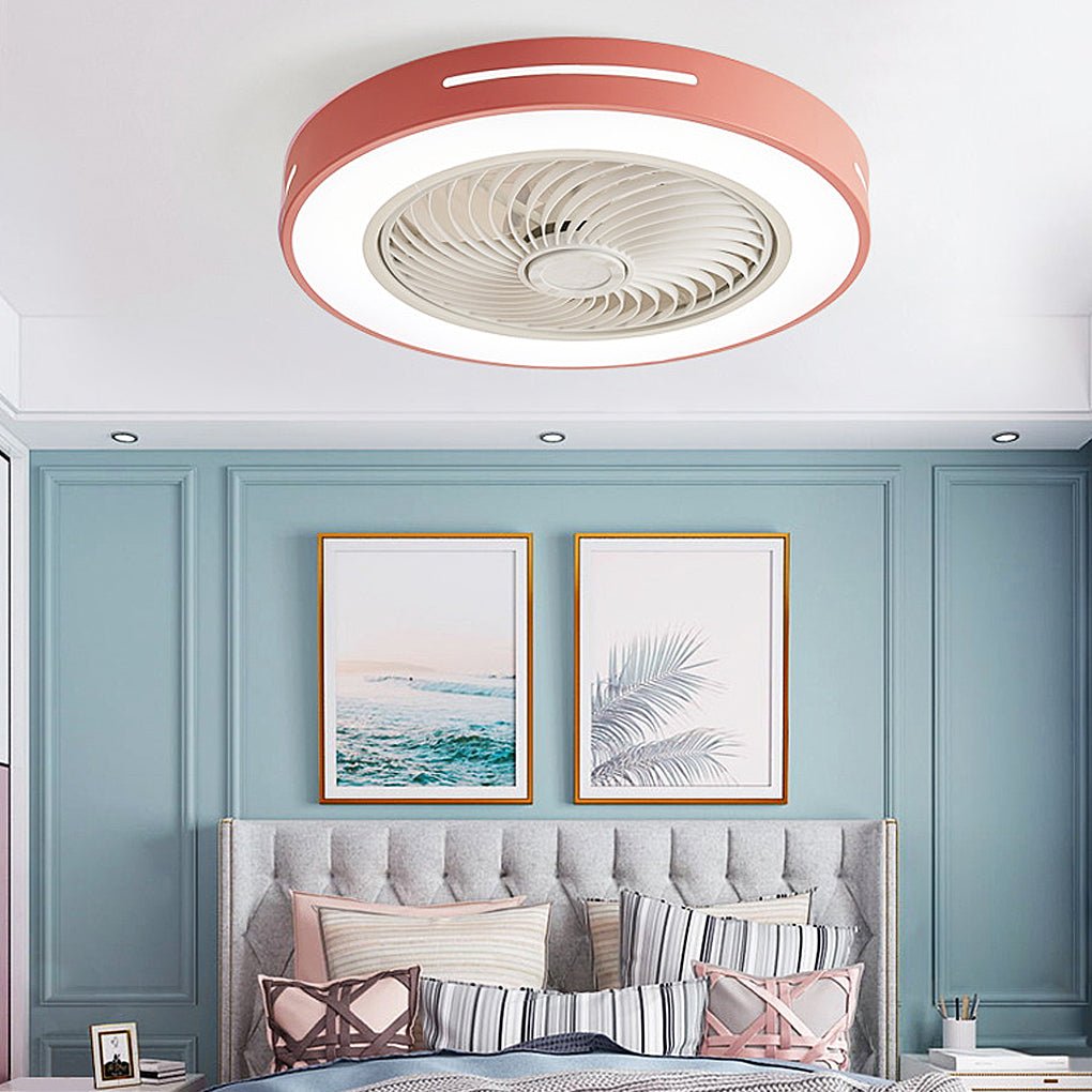 Inverter Bladeless Ceiling Fans Light Intelligent Ceiling Fan Lamp With Remote Control Wind Guiding