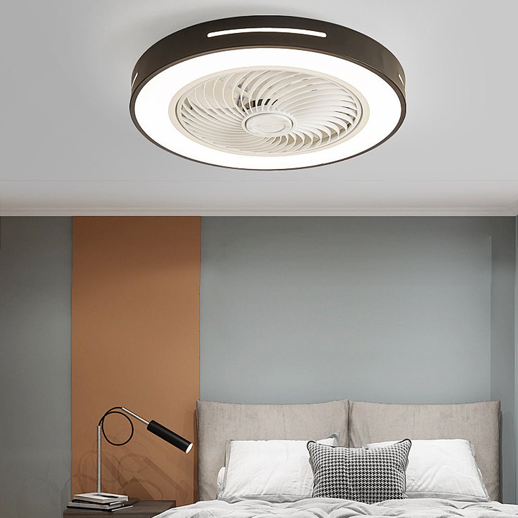 Inverter Bladeless Ceiling Fans Light Intelligent Ceiling Fan Lamp With Remote Control Wind Guiding