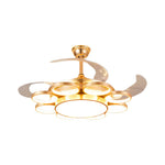 Lumina Gold Ceiling Fan with Integrated LED Light – Modern Nordic Designer Fan