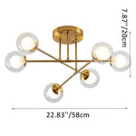 Aurelia Six-Light Sputnik Chandelier in Glass and Metal