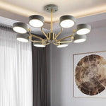 8 Light Tasking Chandelier Fixed 24 Height 3000K 5400K
