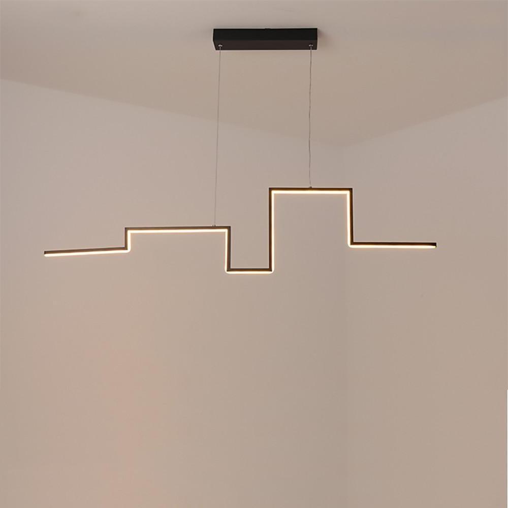 Modern Irregular Linear 1 Light Metal Pvc Island Hallway Led Pendant Lighting
