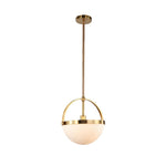 Aurelia Gold and White Glass Pendant Light, Minimalist Ceiling Lamp