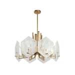 Aurelia Gold Geometric Chandelier – Vintage Industrial Pendant Light for Dining & Living Spaces