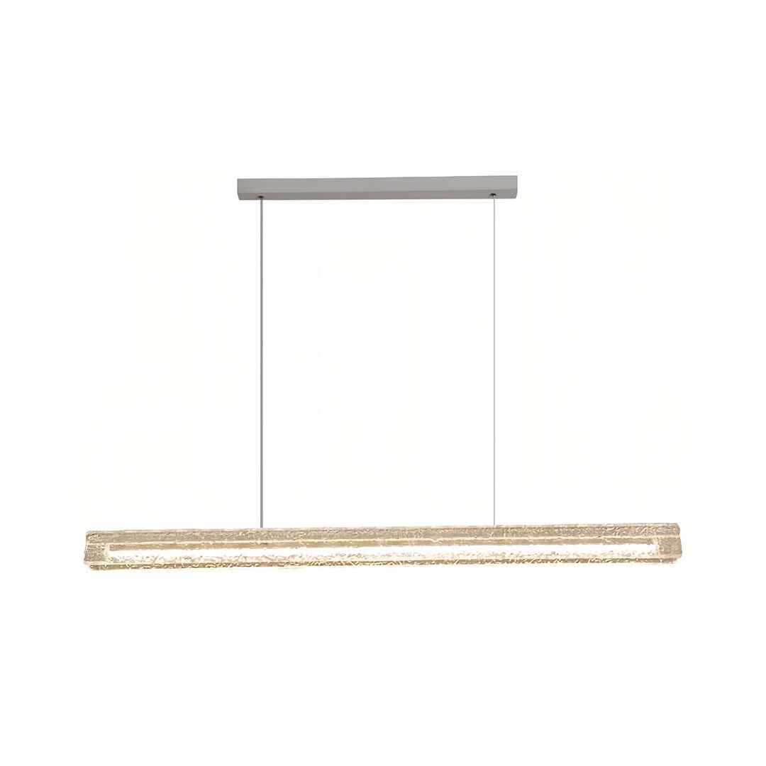Modern White Linear Pendant Light with Frosted Acrylic Shade for Kitchen Island and Dining Room