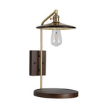 Japanese Retro Wave Glass Wall Sconce with Rubberwood Accent