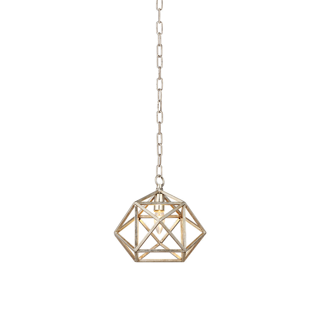 Aurelia Gold Geometric Pendant Light with Adjustable Chain