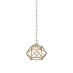Aurelia Gold Geometric Pendant Light with Adjustable Chain