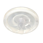 Aura White LED Ceiling Fan with Dimmable Light – Modern Flush Mount