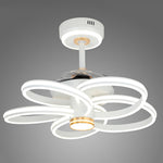 White Ceiling Fan with Integrated LED Light – Modern Nordic Design