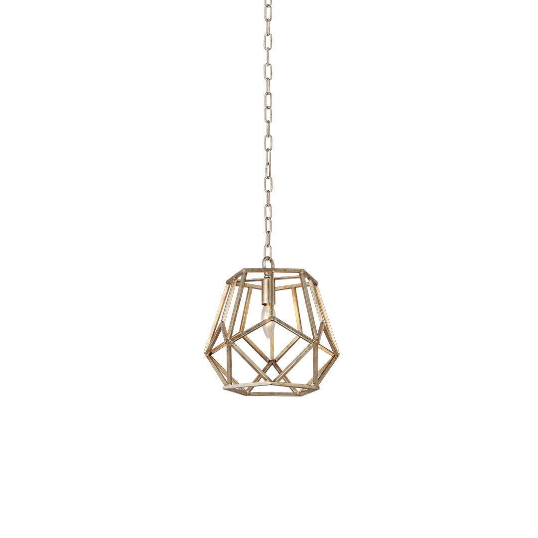 Aurelia Single Geometric Gold Pendant Light – Modern Nordic Ceiling Lamp