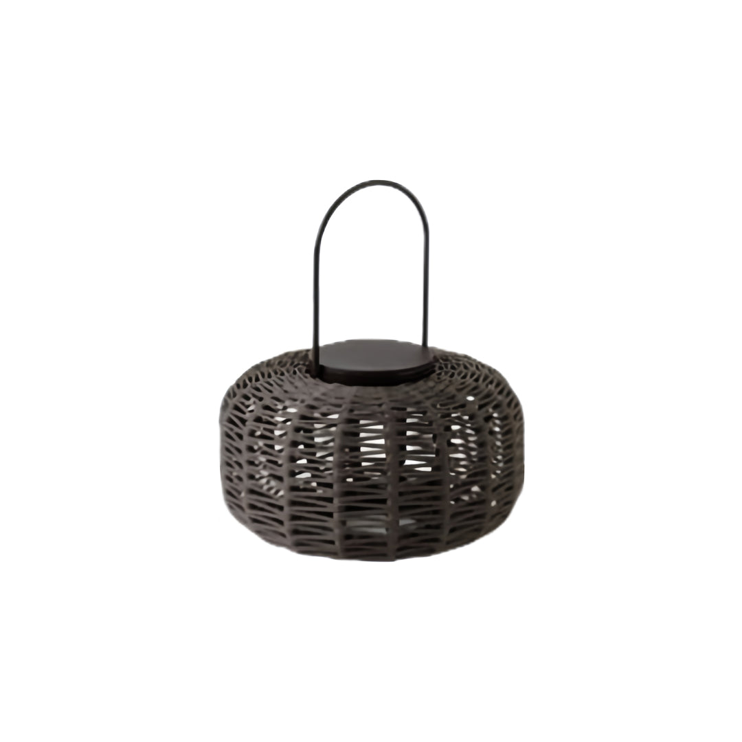 Woven Outdoor LED Lantern in Stainless Steel, Modern Minimalist Garden Light
