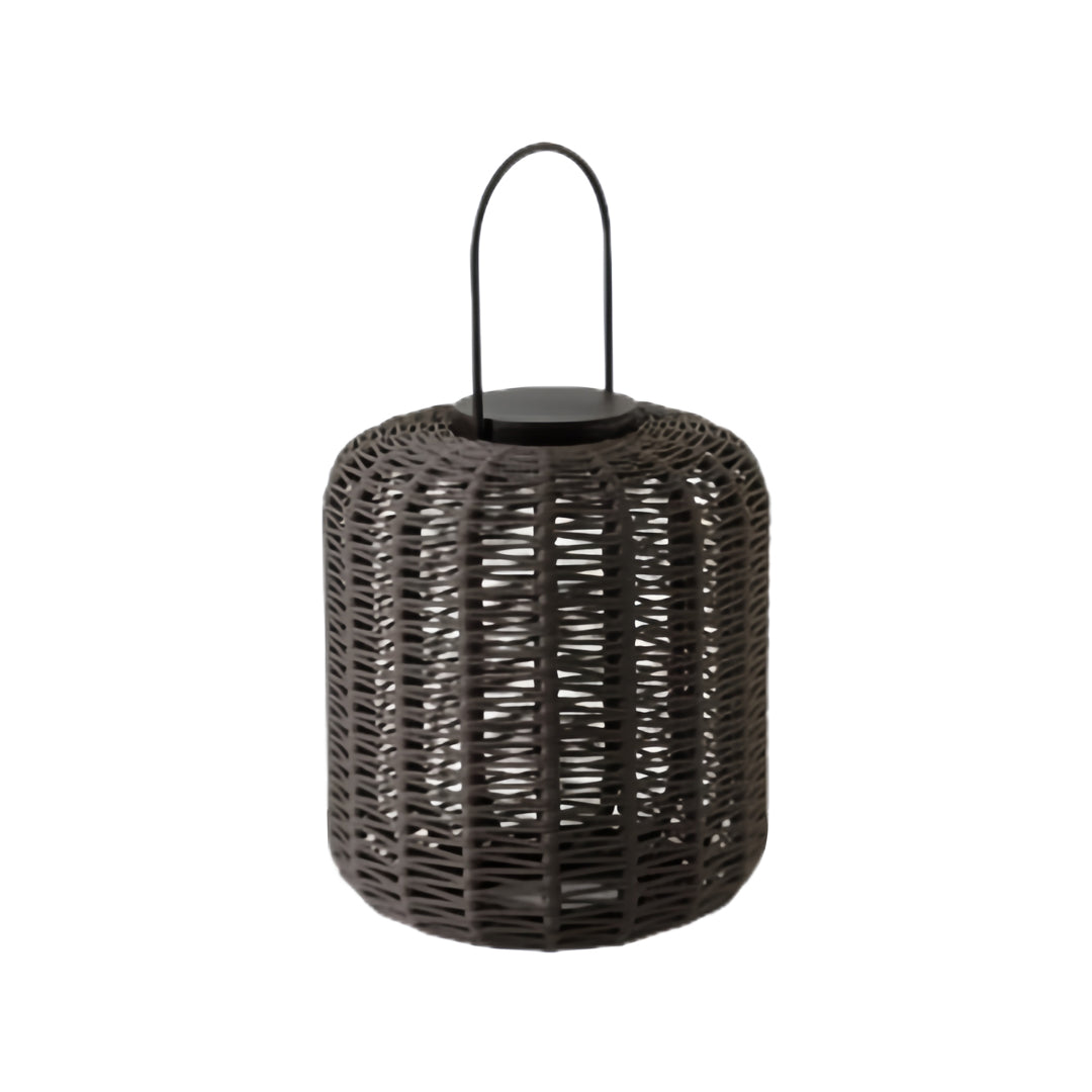 Woven Outdoor LED Lantern in Stainless Steel, Modern Minimalist Garden Light