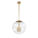 Lumina Clear Glass Globe Pendant Light in Gold
