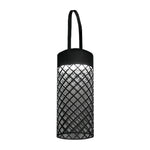 Minimalist Black Outdoor Pendant Lantern with Warm LED Glow