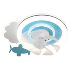 Aurora Sky Ceiling Fan with Dimmable LED Light for Kids' Rooms