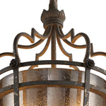Antique Bronze Italian Pendant Light with Clear Glass Shade