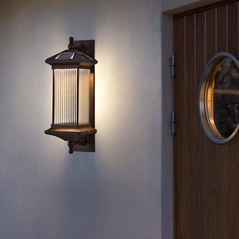 Led Solar Outdoor Wall Lights Waterproof Exterior Lights Backyard Lighting