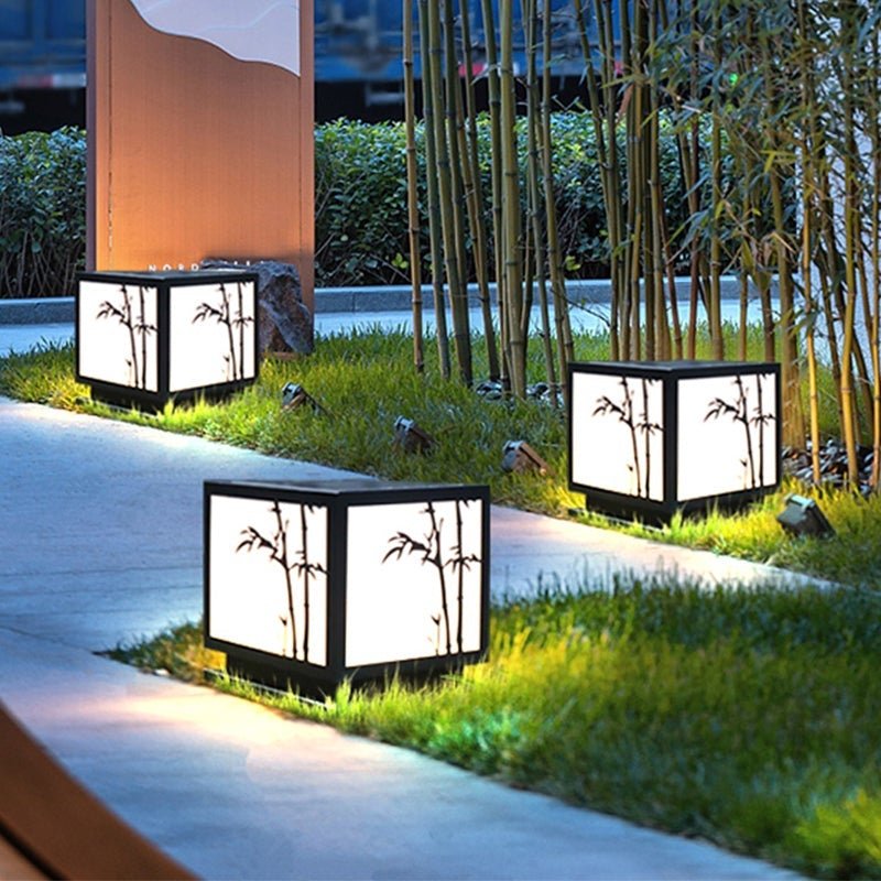 Solar Powered Outdoor Post Lights Led Landscape Lighting Hwd00052