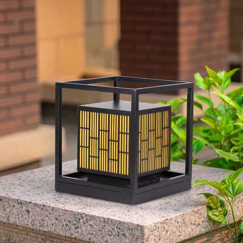 Black Led Lantern Lights Outdoor Post Lights Modern Outdoor Lighting Hwd00051