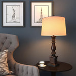 24 Inch Rustic Bronze Resin Traditional Table Lamp