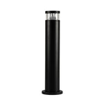 Round LED Outdoor Post Light in Black Aluminum for Modern Landscapes