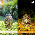 Solar Powered Led Lantern Lights With Handle Decoration Lights Outdoor Hwd00022