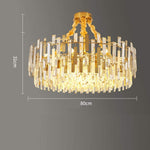 Queen Golden Crystal Chandelier Modern Luxury 9 12 17 Lights Adjustable Height 110 120V