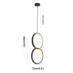 Aurelia Interlocking Dual Ring LED Pendant Light in Aluminum and Acrylic