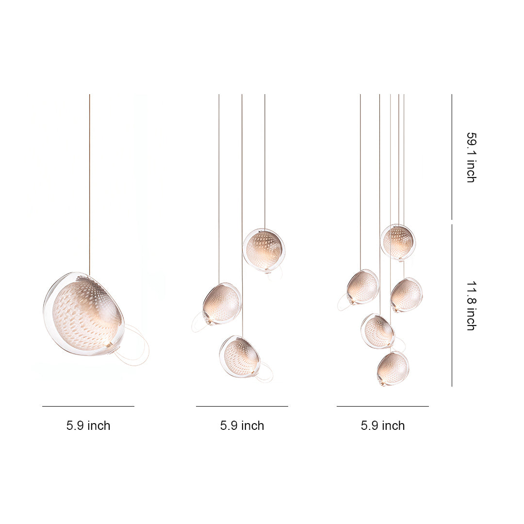 Lumina Jellyfish Pendant Light — Nordic Glass Ceiling Lamp for Modern Interiors