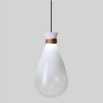 Artisan Teardrop Pendant Light in Smoke Grey or Clear Glass