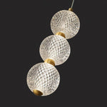 Aurelia Trio Copper Pendant Light – Modern Globe LED Chandelier