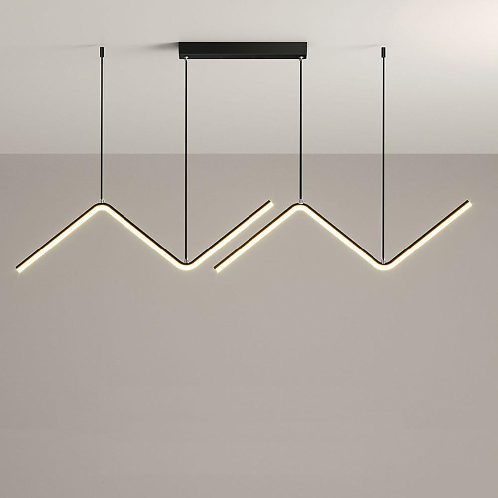 Wave LED Pendant Light in Black or Gold for Modern Interiors