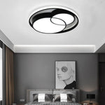 Trio of Illumination: Modern LED Flush Mount Ceiling Light in Matte Black