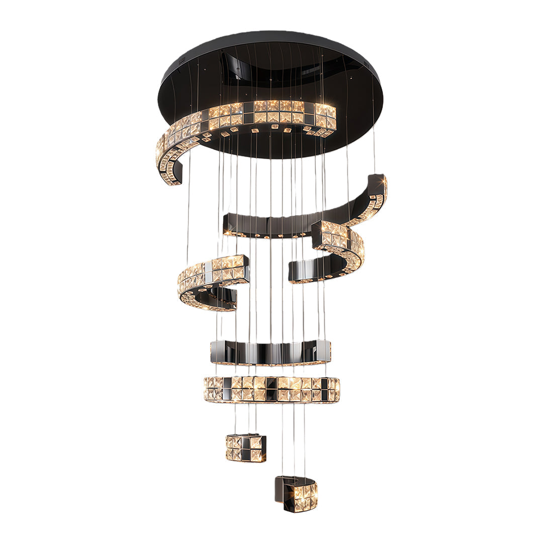 K9 Crystal Chandelier Modern Minimalist Ceiling Light with Adjustable Chain