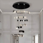 K9 Crystal Chandelier Modern Minimalist Ceiling Light with Adjustable Chain