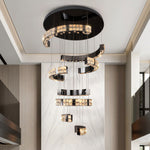 K9 Crystal Chandelier Modern Minimalist Ceiling Light with Adjustable Chain